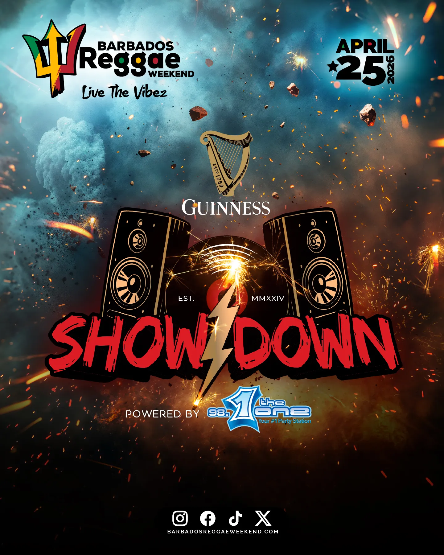 Barbados Reggae Weekend presents The Guinness Showdown powered by 98.1 The One