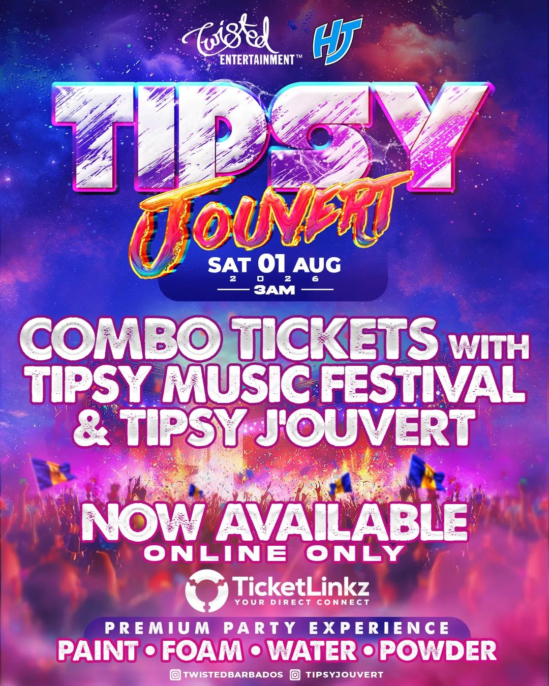 TIPSY J'OUVERT COMBO TICKETS