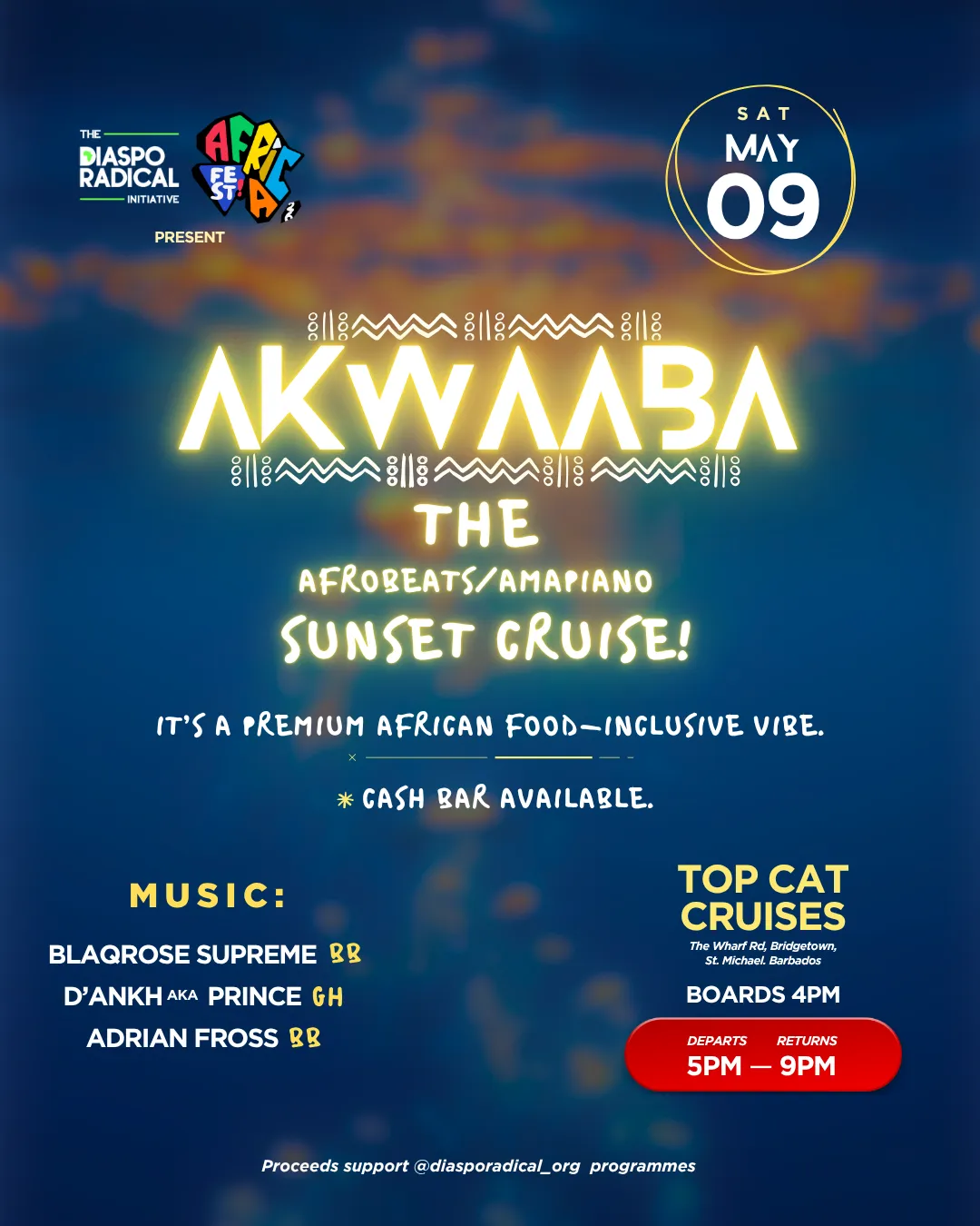 AKWAABA: The Afrobeats/Amapiano Sunset Cruise