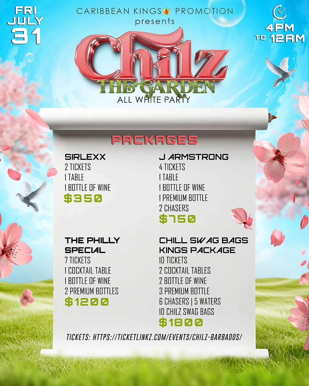 Chilz - The Garden All White Party