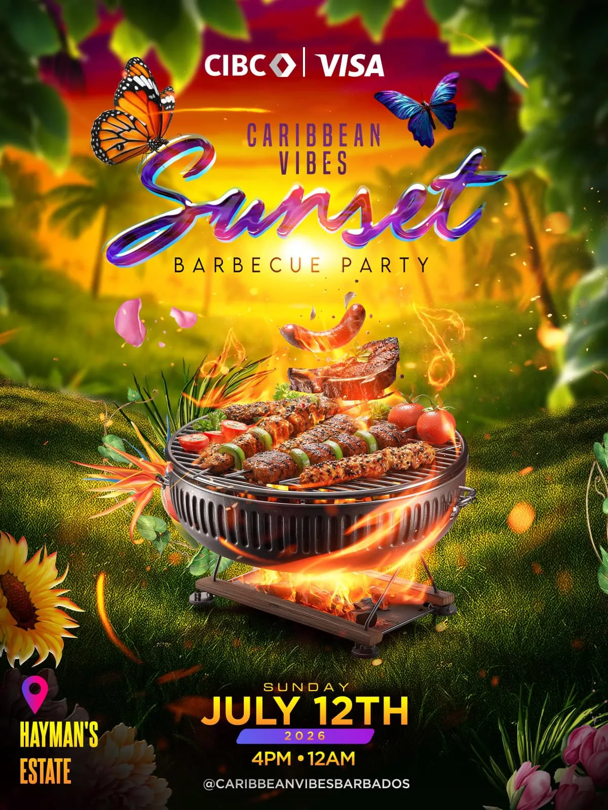 Caribbean Vibes - Sunset Barbecue Party